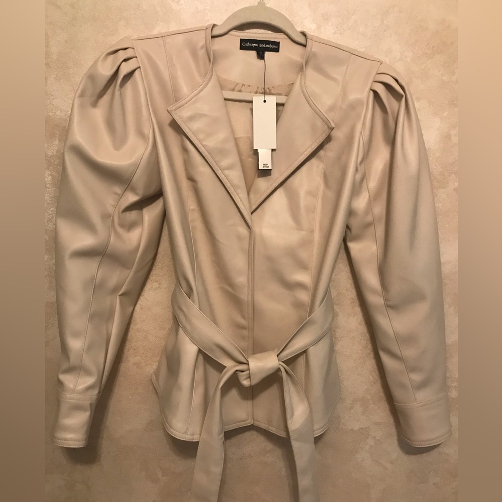 Catherine Malandrino faux leather jacket